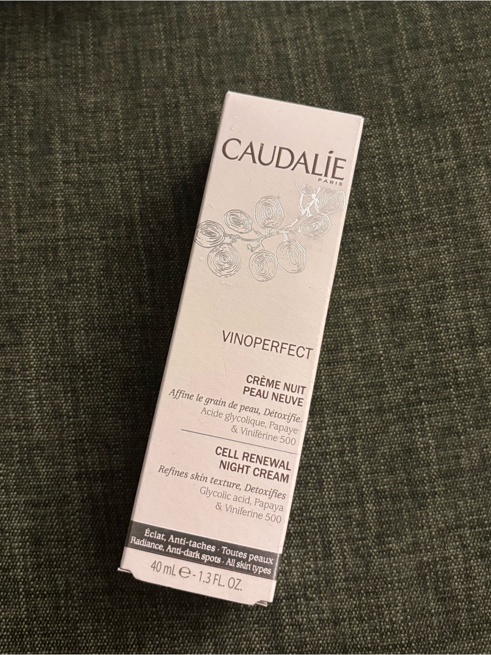 NIB Caudalie Paris Vinoperfect Cell Renewal Night Cream
